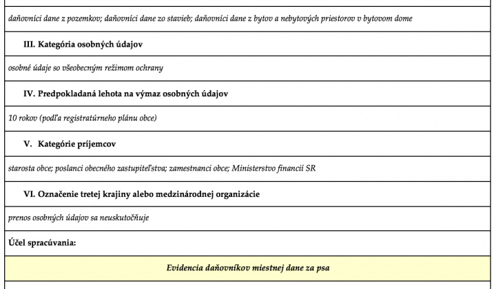 Ochrana osobných údajov