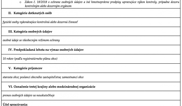 Ochrana osobných údajov