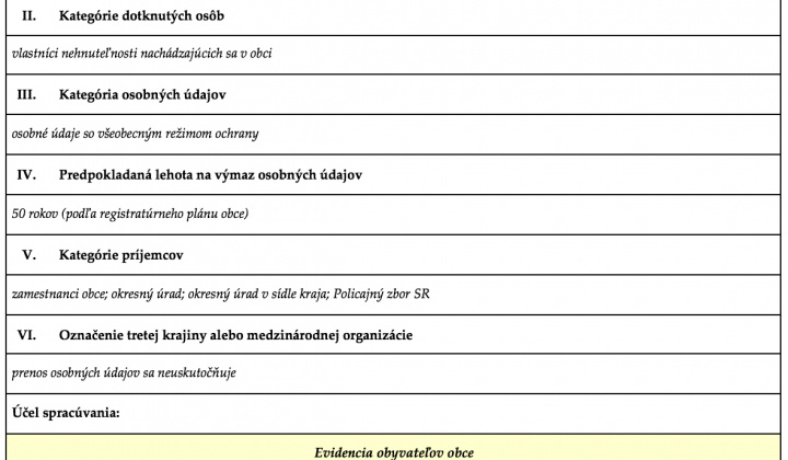 Ochrana osobných údajov