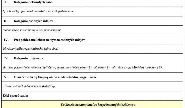 Ochrana osobných údajov